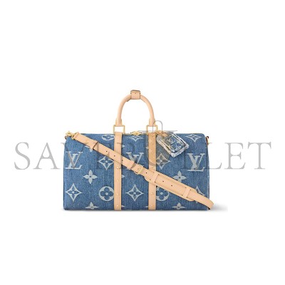LOUIS VUITTON DENIM KEEPALL BANDOULIERE 50 M24315 (50*29*22cm)